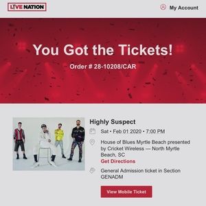 Highly suspect GA ticket